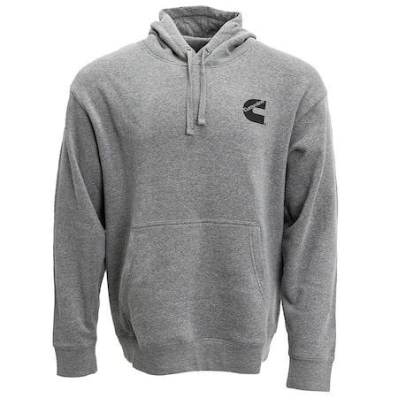 Cummins Pullover Fleece Hoodie Mens Htr Gry Lg CMN5000